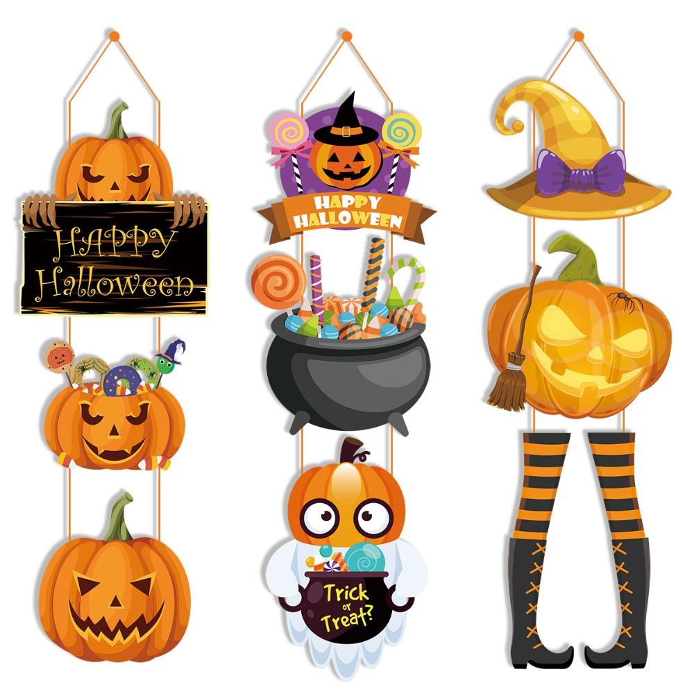 DIY Halloween  Door Hanging Sign Pumpkin/Witch Hat /Ghost Halloween  Door Hanger   Halloween Party