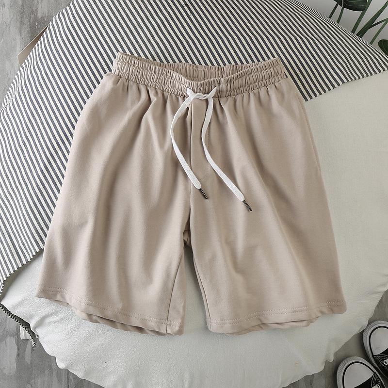 2022 Summer Men's Loose Trendy Solid Color Three-Quarter Beach Shorts