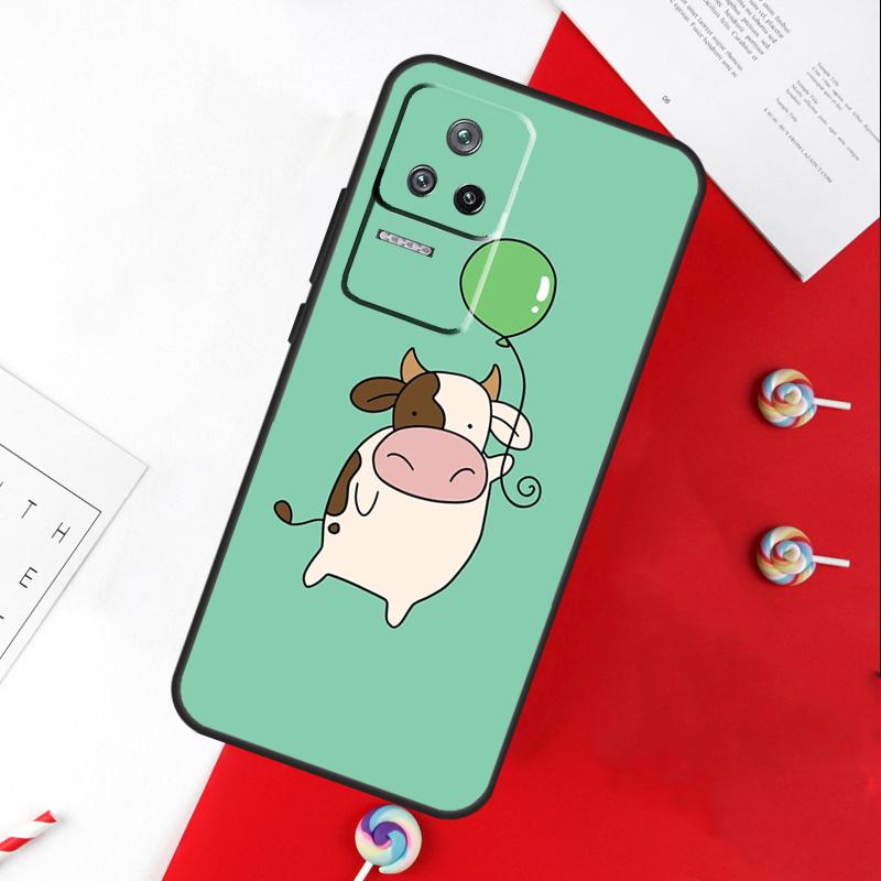 Мультяшный Милый Чехол с Пятнышками Коровы для Xiaomi 15 Ultra 13 14 11T 12T 13T 14T Pro POCO X7 Pro X3 X5 X6 M6 F5 F6 Pro Чехол