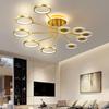 Luxurious Gold Chandelier for Living Room, Bedroom, and Dining Room - Modern Minimalist Design with Unique Creative Touch