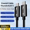 PD 240 Вт USB C на USB-C Thunderbolt 5 Полный кабель данных Быстрая зарядка 16K 60 Гц Видеовыход Функциональный 80 Гбит/с Передача данных