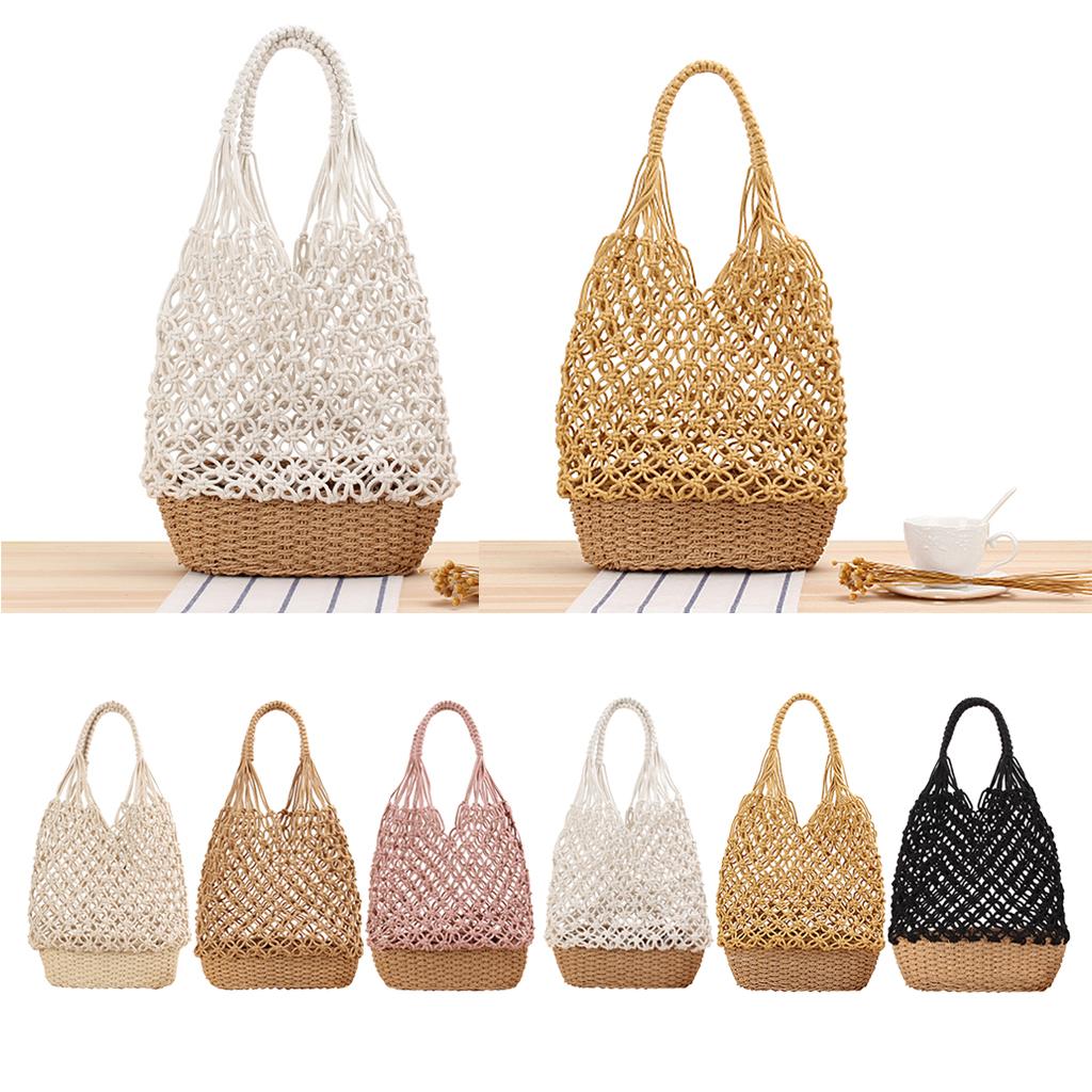 Straw Bag Clutch Knitting Tote for Women