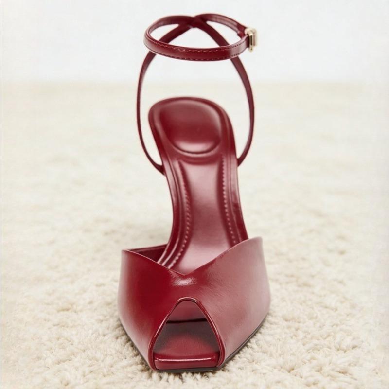 Sexy Thin Heels Sandals Women Ankle Strap Elegant Wedding Dress Shoe Female Fashion Brand High Heels Sandalias De Mujer