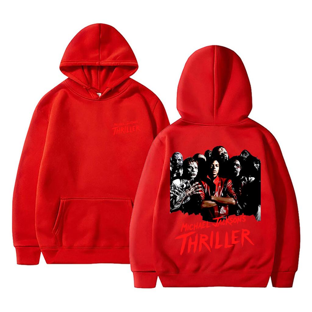 Classic Autumn-Winter Michajackson Men'S & Women'S Universal Gothic Style Rock Horror Hoodie For Streetwear Extra Large Size