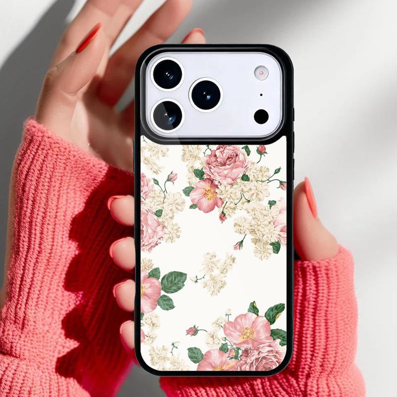 Винтажный чехол для телефона с цветами и листьями для iPhone 17 Air 16e 15 14 13 Pro Max Задняя крышка для 12 11 Pro Coque