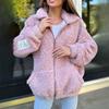 Зимняя мода Плюс Флисовый Кардиган Куртка Куртка Женская одежда