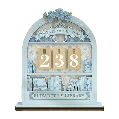 Деревянный Трекер Прочитанных Книг Книги, Прочитанные в Этом Году Настольный Счетчик Прочитанных Книг Любители Книг Портативный Трекер Чтения Вывеска