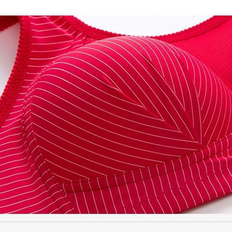 The New Large Size and Thin Section Gather Beautiful Back Bra No Steel Ring Underwear Big Breasts Show Small Anti-sagging Breast Bra Women