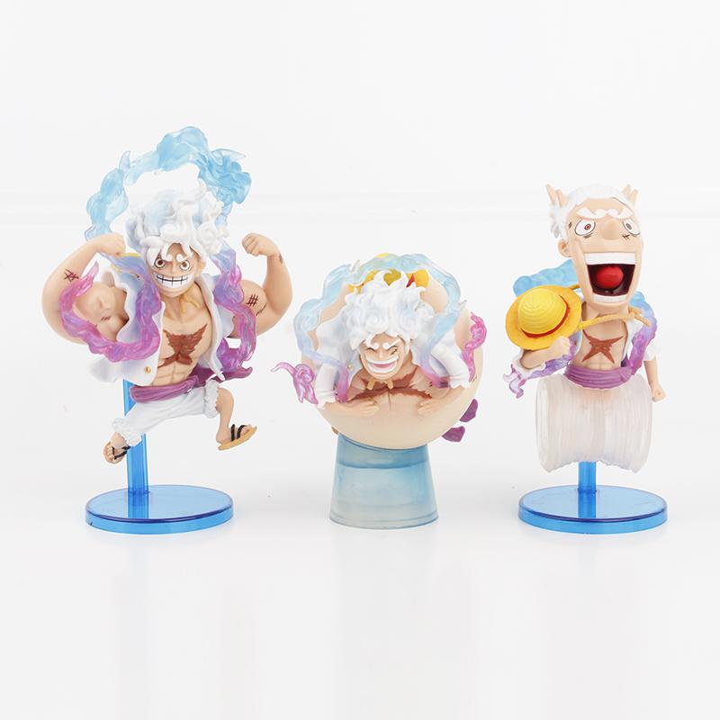 5 шт./комплект One Piece Gear 5 Солнечный Бог Ника Луффи Аниме Фигурки ПВХ Модель Игрушки 12 см