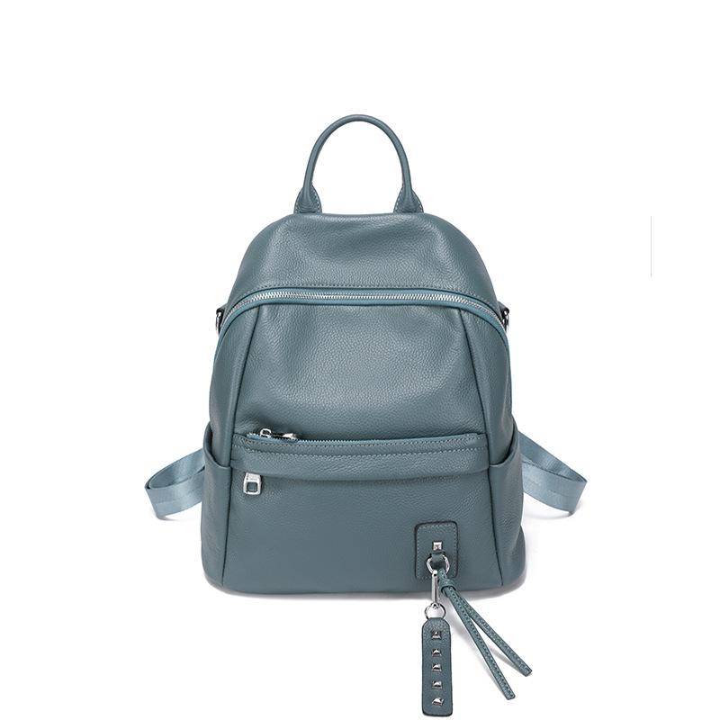 Женский рюкзак из натуральной кожи, топовый рюкзак из коровьей кожи, модная сумка через плечо на одно плечо для женщин