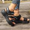 2025 Summer New Muffin Thick Bottom Non-slip Heightening Velcro, Large Size Sports Sandals Women's Spot