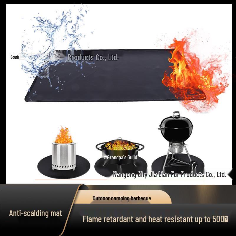 Outdoor Double-Sided Fireproof Mat: Barbecue, Picnic, Camping, Car-Mounted Storage Heat Insulation Pad