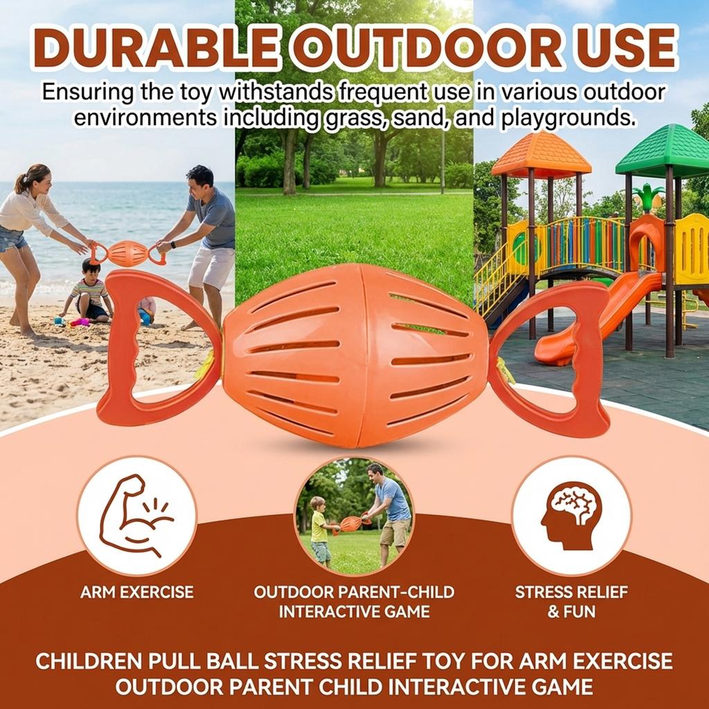 Children Pull Ball Stress Relief Toy For Arm Exercise Outdoor Parent Child Interactive Game