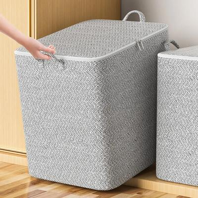 Сумка для хранения одеяла из нетканого материала с крышками, складная сумка на молнии для одежды, контейнер для одеял, контейнер большой емкости, пыленепроницаемая сумка, организация