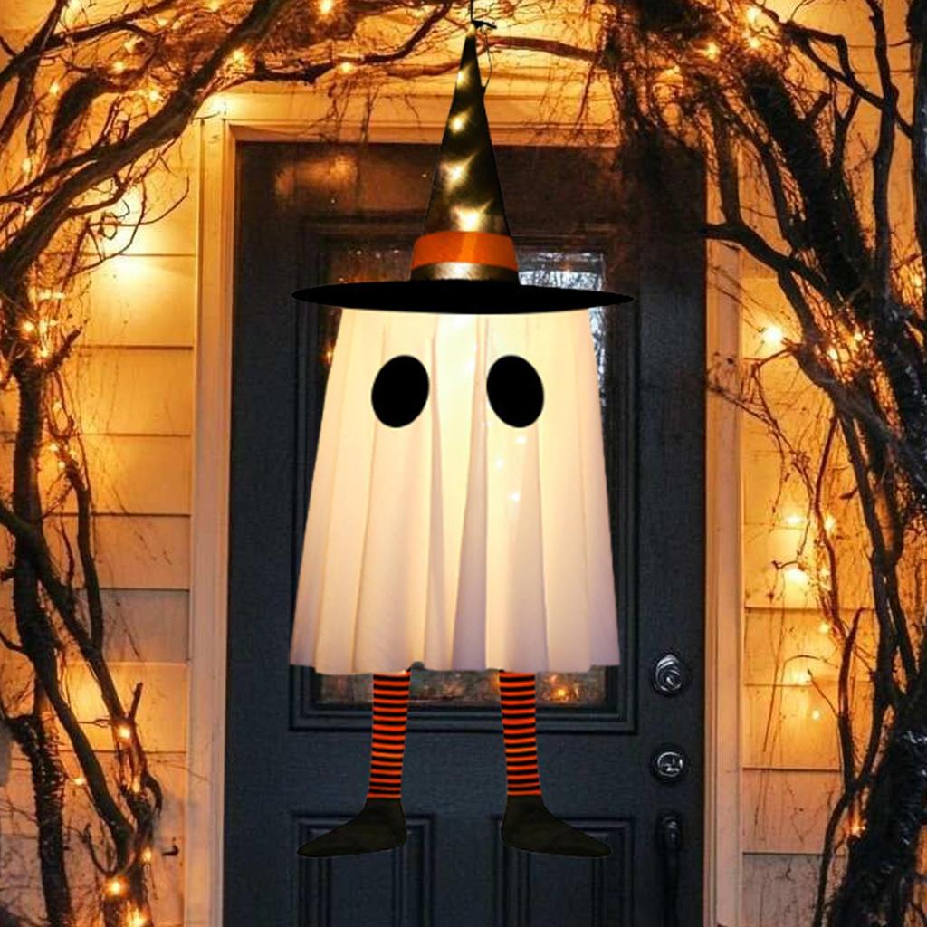 Halloween Hanging Glowing Hat Light up Props Creative Outdoor Decor for Indoor