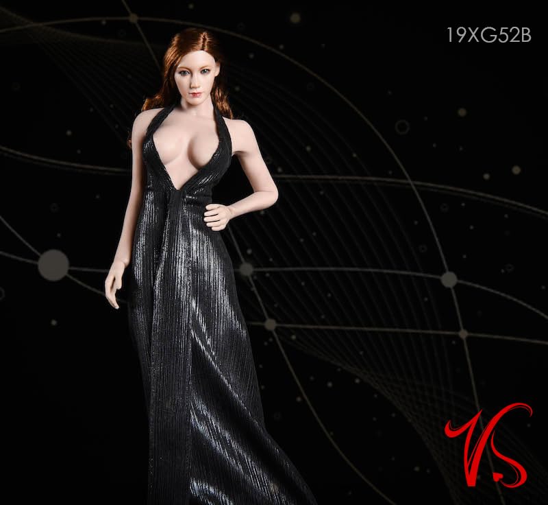 VSTOYS 19XG52 Beautiful Woman Evening Cabaret Dress and High Heel Shoes Set and Body Not for Scale Action Compatible with TBLeague and Other Figure