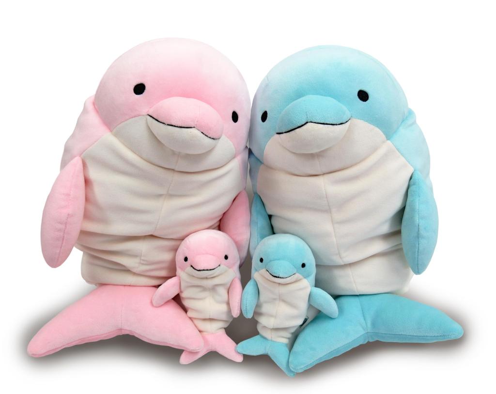 Морисака Глобал Моти Дельфин Светло-голубой L Плюшевая игрушка-дельфин Лечебный Мягкий на ощупь Милый Животное Моти Серия MOIR-0350LB