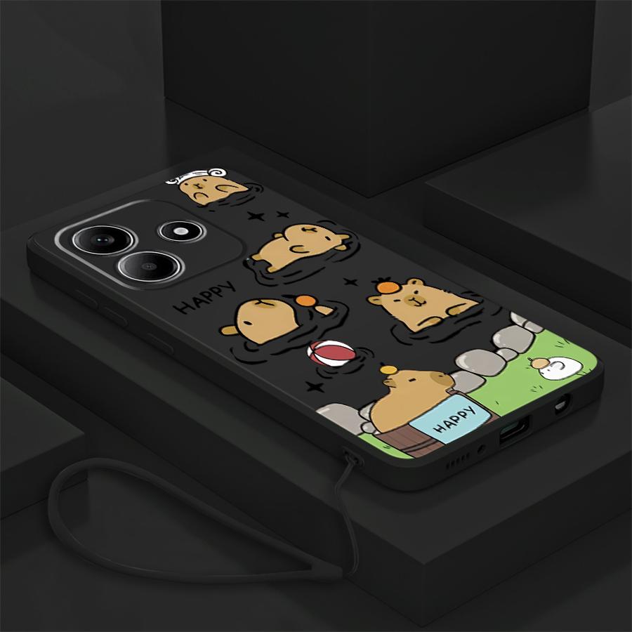 Capybara Cartoon Phone Cover Case for Xiaomi Redmi Note 15 Pro Plus 11S Note 14 13 9S 14 9 10 Lite 11 12 12S 8