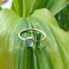 925 Sterling Silver Rainbow Moonstone Green Tourmaline Gemstone Ring  Christmas