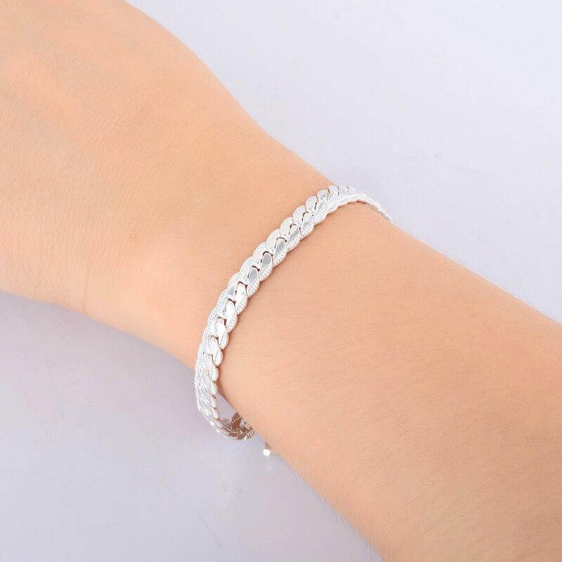 Ожерелье/браслет из стерлингового серебра 925 пробы, комплекты ювелирных изделий из серебра 925 пробы для женщин и мужчин, ювелирные изделия из серебра 925 пробы