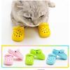 4pcs Dog Shoes Thickened Hole Shoes Wear-resistant Breathable New Fashion Pet Shoes Skidproof Slippers Pet Supplies for Dog