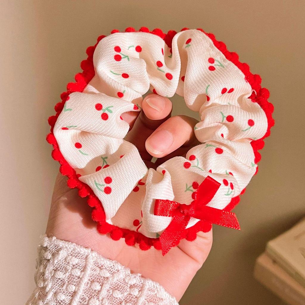 Сладкая вишня бант резинка для волос - Высокоэластичная резинка для волос для хвостика