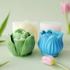 3D Форма для свечей из силикона в виде цветов тюльпана, ручная работа, форма для ароматического гипса, смолы, для декора, форма для мыла с цветочным узором, принадлежности для изготовления свечей