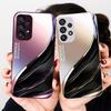 Черно-золотой абстрактный чехол из закаленного стекла для Samsung Galaxy S23 U Ltra 24 Plus S20 21 FE S25 Ultra A70 A72 73 51 52 53