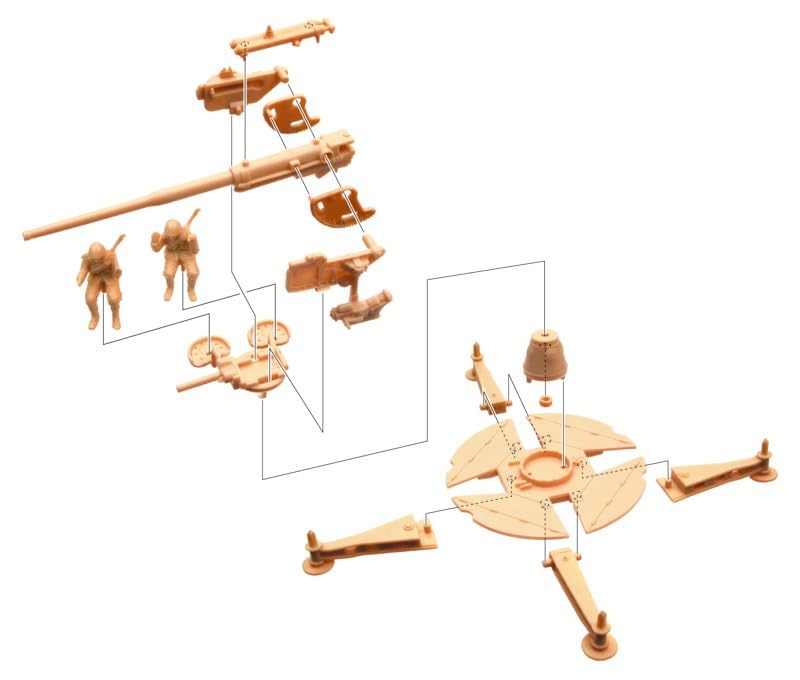 Platz Italeri WW2 Italy Flak Gun Plastic Model IT6122 1/72 90/53 w/Artillery (Cannon)