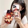 Game GI Yanfei Matte TPU Mobile Phone Case for iPhone 17 16 15 14 13 12 11 X XR XS 8 7 Air Pro Max Plus Mini Colorful Cover