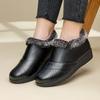 Winter Cotton Shoes for Women, Mom Shoes, Fleece Warm Cotton Ankle Boots, Anti-slip Leather Shoes and Snow Boots