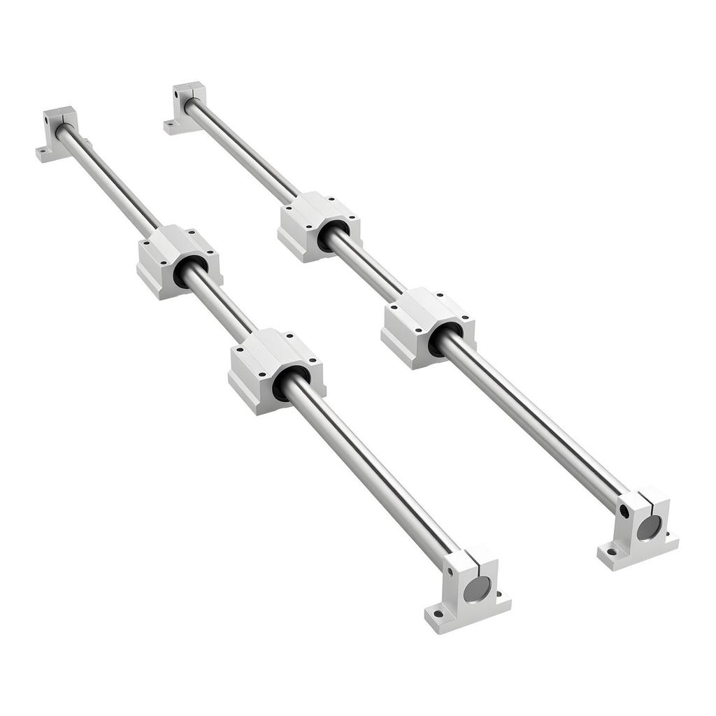 Linear Rail Kit, SFC25, 2Pcs 1000 mm (39.4 inch) Linear Motion Guide Rails and 4Pcs Bearing Slide Blocks, for DIY Engraving Machine Lathe Milling