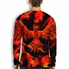 Весна-Осень 3D цифровая печать Phoenix Flame мужская повседневная свободная футболка с длинным рукавом Pulleys&Long Sleeves мужская
