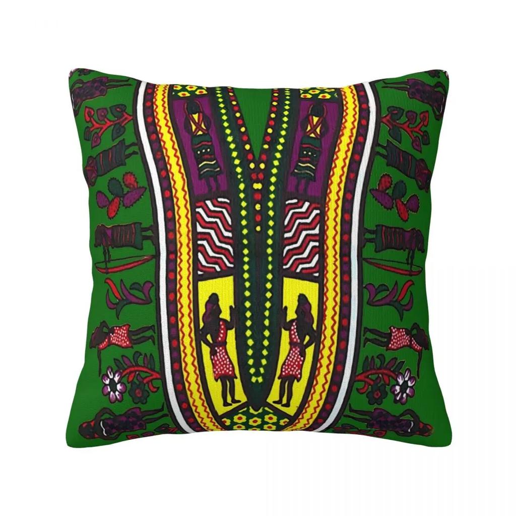 bohemian Large Pillowcase Ethnic Style Bedroom Zipper  Spring Square Cover  S
