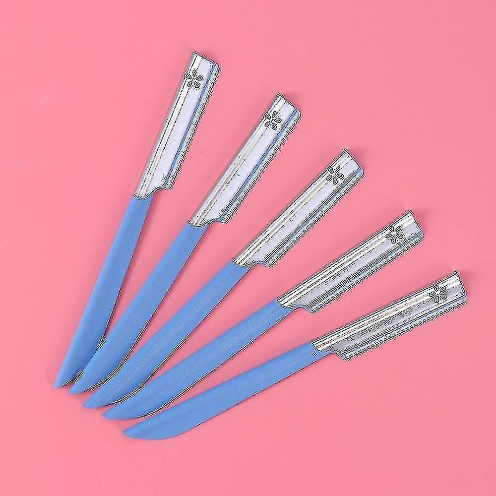 Xinxu Women's Razor Razor Eyebrow Trimmer Multifunctional Eyebrow Trimmer Eyebrow Trimmer (5pcs, Blue)