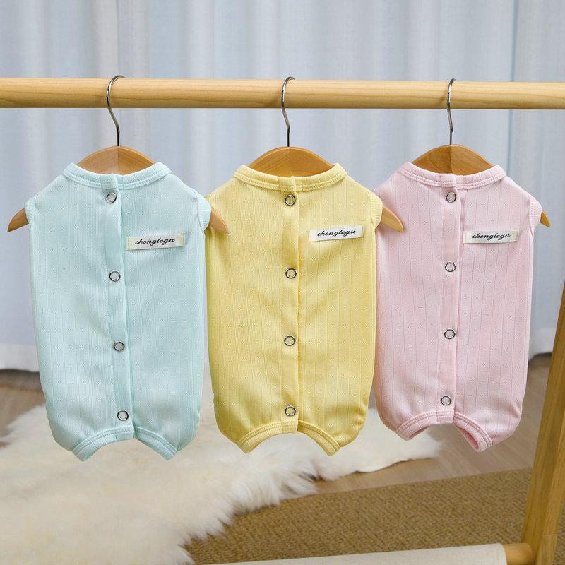 Girls Dog Clothes Spring Summer Wrapped Belly Jumpsuit Onesie For Small Dogs Chihuahua York Puppy Surgical Gown Pajamas Overalls
