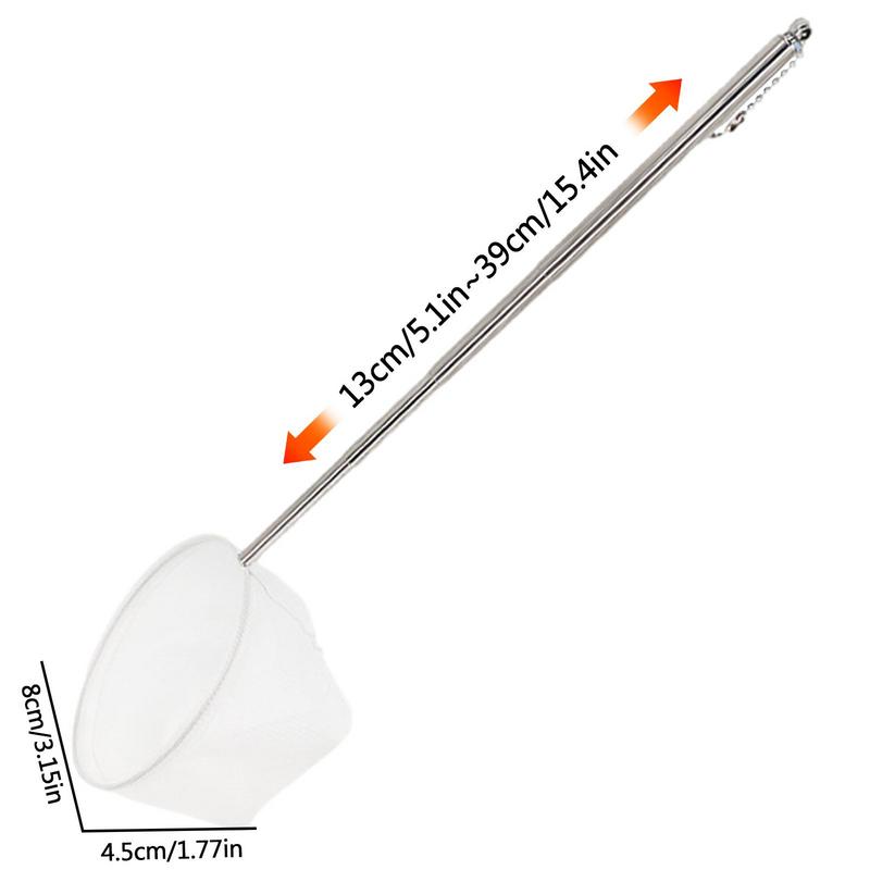 Fish Net For Fish Tank Fish Tank Net With Extendable 5-15 Inch Handle Pond Net Goldfishs Net Shrimp Net Aquarium Fish Nets Tool