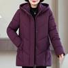 Plus Size Women's Parkas Winter Warm Jackets Hooded Elegant Loose Thick Outerwear Middle Age Women's Coats
