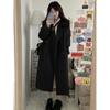 Solid Color Woolen Coat Mid-length Women's Autumn and Winter All-match Internet Celebrity Thickened Hong Kong-style Loose Woolen Coat