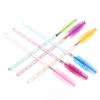 50Pcs Disposable Eyelash Brush With  Rod Eyebrow Comb Makeup Brush