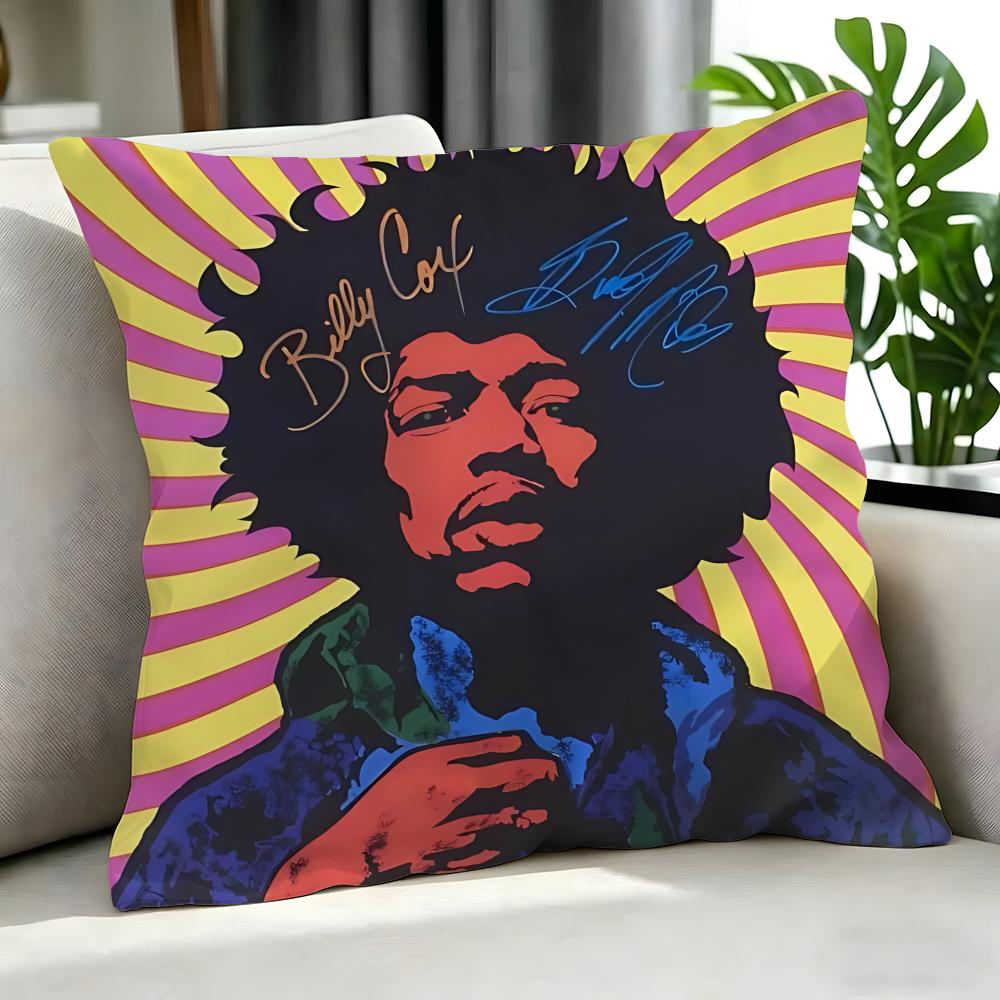 Band TThe Jimi Hendrix Experience Cushion Cover Cushion Cover Set Pcs x x x Pillowcase Decorative Sofa Home Decor