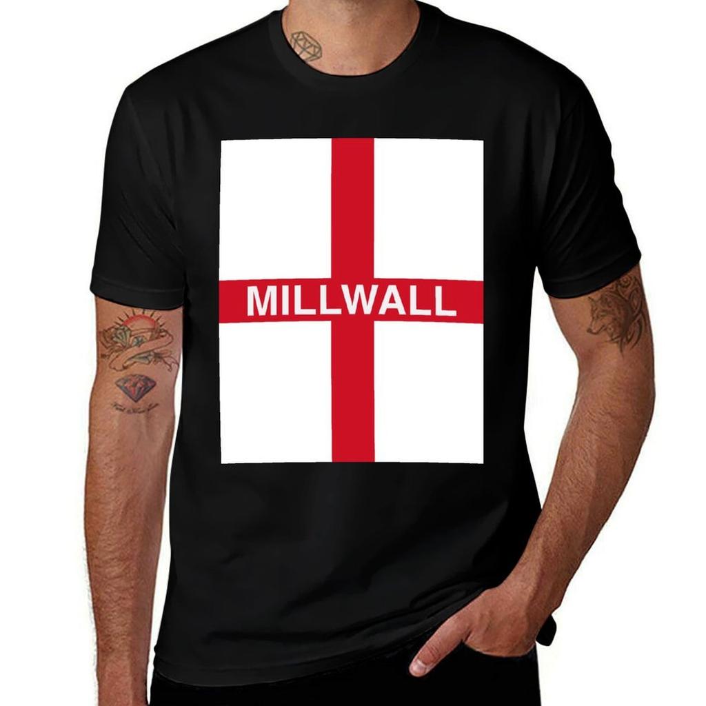 Millwall St George Banner Tshirt Outdoor Sports Short Sleeve Top Tshirt