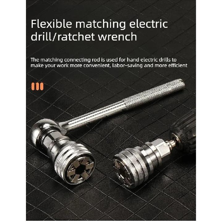 Drive Wrench Conversion Sleeve Universal Multifunctional Socket Tool Covers 10-19mm 3/8 To 3/4 Inch Specifications for Daily Use