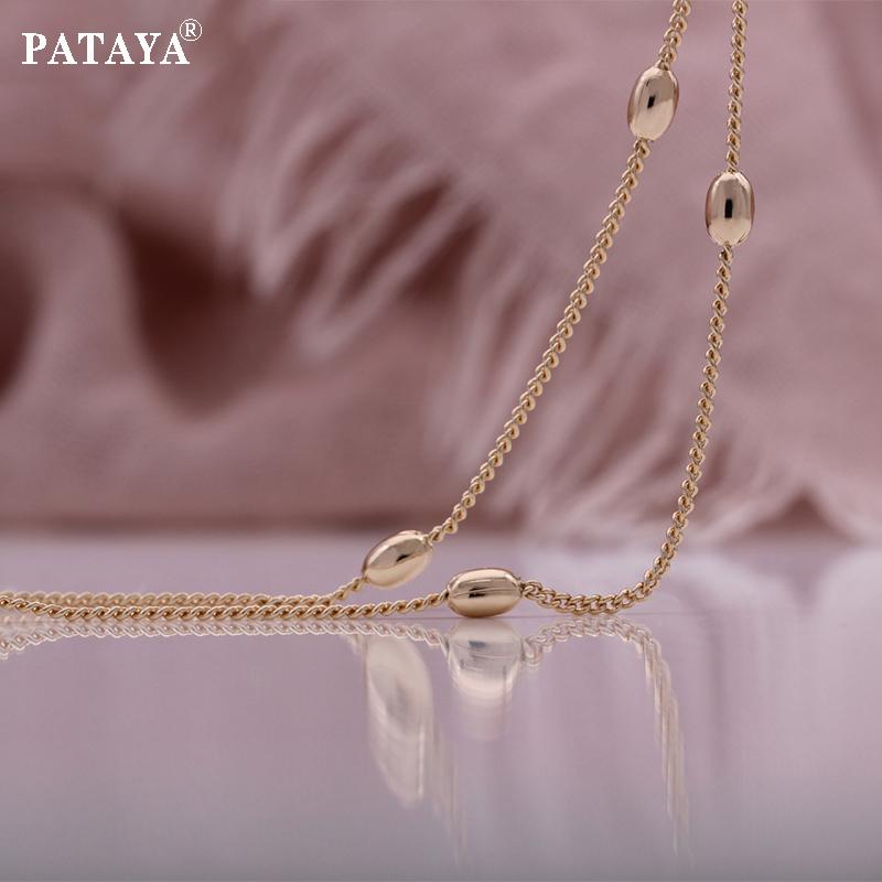 PATAYA Цепочка цвета розового золота, браслет в стиле милой девушки, ожерелье
