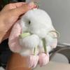 Fluffy Cute Bunny Pendant Tassel Plush Rabbit Key Ring Rabbit Fur Keychain Jewelry Gifts