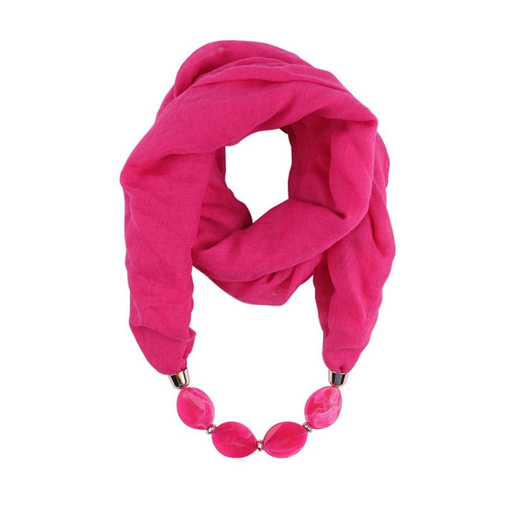 1Pcs Cotton Linen Necklace Scarf Resin Pendant Head Scarves  Costume Bead Decoration Accessories
