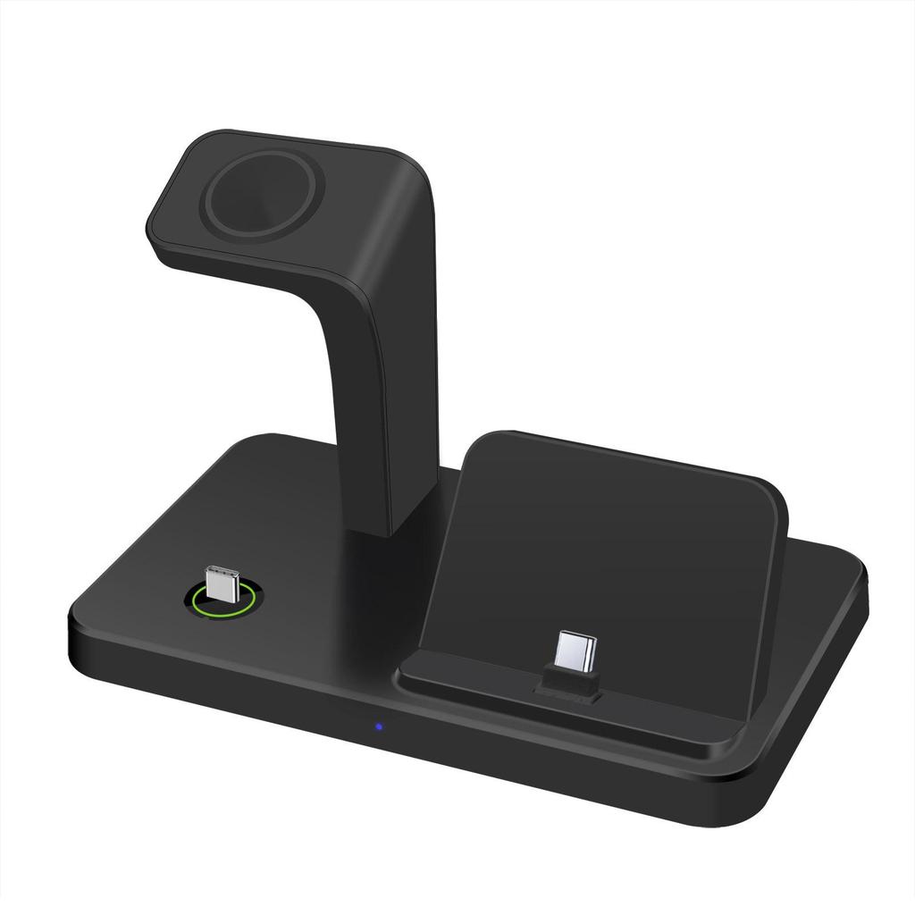 3-в-1 подставка для Apple Watch и беспроводное зарядное устройство с Type-C, совместимо с телефонами, наушниками и часами