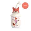 X&W 380 мл Термобутылка Hello Kitty из нержавеющей стали Мультяшные стаканы для напитков Портативный стакан для молочного чая с соломинкой и милой 3D-куклой на крышке