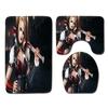 Animation Bathroom Floor Mat Three-Piece Bathroom Carpet Toilet Mat Set Door Mat Bathroom Non-Slip Mat
