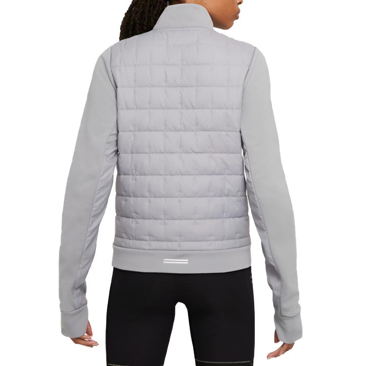 Nike Women's Therma-FIT Repel Running Hybrid Jacket Light Smoke Grey White DD6062-073